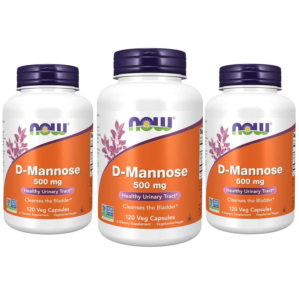 ACUM alimente Suplimente, D-Mannose 500 mg, non-GMO proiect verificat, sănătos tract urinar*, 120 Veg Capsule (Pachet de 3)