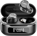 TOZO NC9 Hibrid Zgomot activ Anulare cască fără fir, 6 Mics ENC apel clar, IPX8 impermeabil, în ureche Bluetooth 5.3 Căști Stereo Bass Muguri urechi 59H Timp de joc cu LED-uri Display 32 EQ-uri prin APP