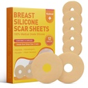 Silicon Cicatrice foi pentru san 12 Pack - Fișe medicale de îndepărtare cicatrice - Silicon foaie de san Post Chirurgie Provizii pentru tratamentul cicatricilor - Areola Gel cercuri (3 IN)