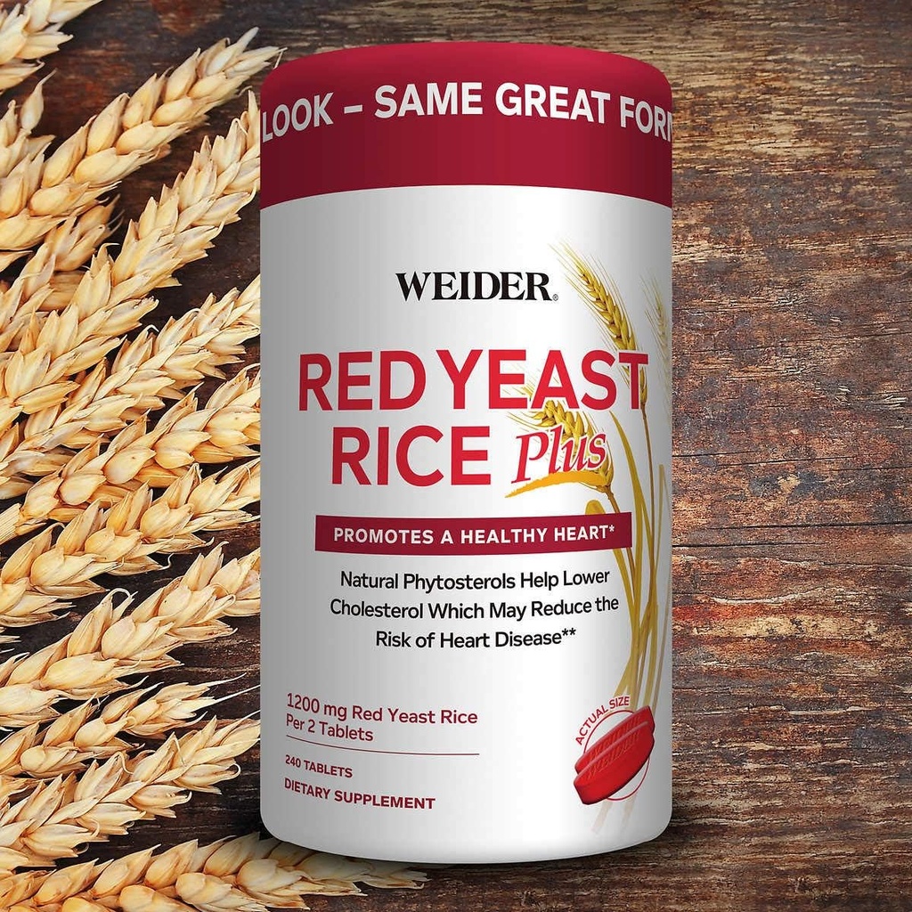 Red Yeast Rice Plus 1200 mg, 240 comprimate Phitosterols Plant 850 mg. per Serving .#B