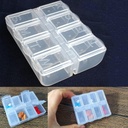 Clear Weekly Pill Case Pilula de depozitare Cutie transparent Pastile de călătorie Organizator Produse alimentare Grad PP Material convenabil pentru a transporta (1)