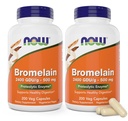 Acum Bromelain 500 mg, 200 Veg Capsule (Pachet de 2) Supliment - non-GMO, Vegan Caps 500mg