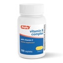 Complexul de vitamina B rugby cu vitamina C - Vitamine B fără gluten pentru energie, metabolism, nervi și suport imun, 130 Caplete