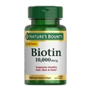 Natura's Bounty Biotin Hair Skin and Nails Vitamine, Suporturi sănătoase păr, piele și unghii, 10.000 mcg, Rapid Release Softgels, 180 Ct