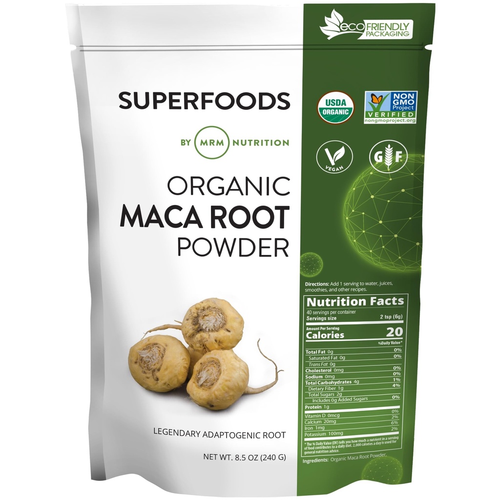 MRM Nutriție organic Maca Root Powder 