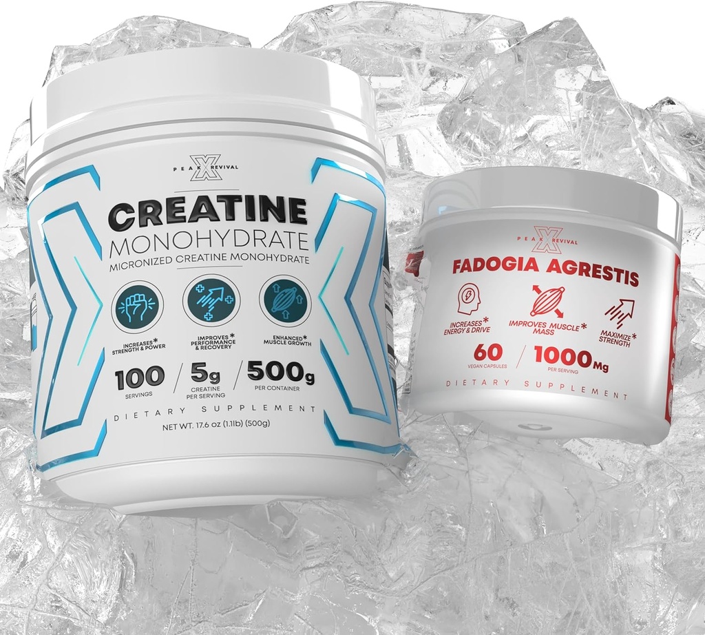 Performanță Micronited Creatin Monohidrat pulbere Supliment + Fadogia Agrestis Gluten Free, Non-GMO, Vegan