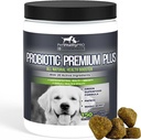 Probiotice pentru câini cu enzime digestive naturale ● 4 Bill CFUs/2 Chews moi ● Diareea câinelui Supărat Stomacul Drojdie Gaz Respirație Rea Imunitate Alergii Piele Mâncărimi Hot Spoturi ● 150 Conte