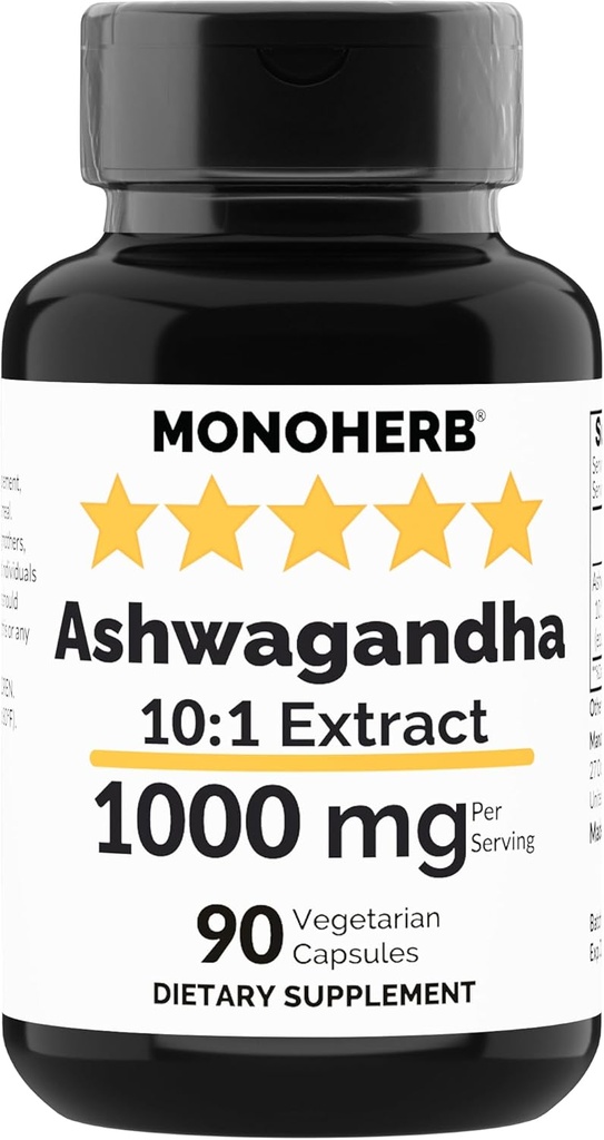 MONOHERB Ashwagandha Extract 1000 mg - 90 capsule vegetariene