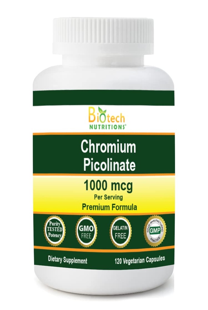 Picolinat de crom 1000 MCG Servind 120 capsule vegetale
