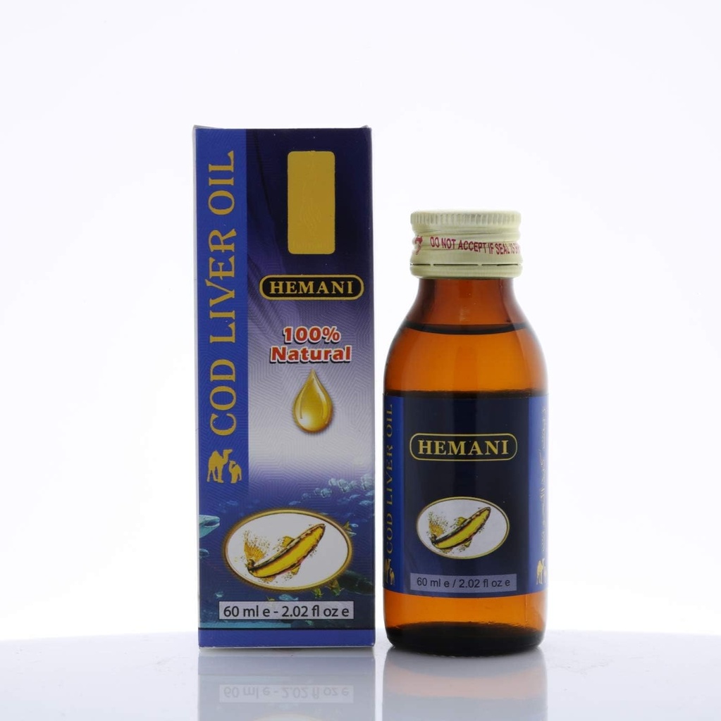 Ulei de ficat Hemani Cod 60ml (2 FL OZ) - Ulei comestibil