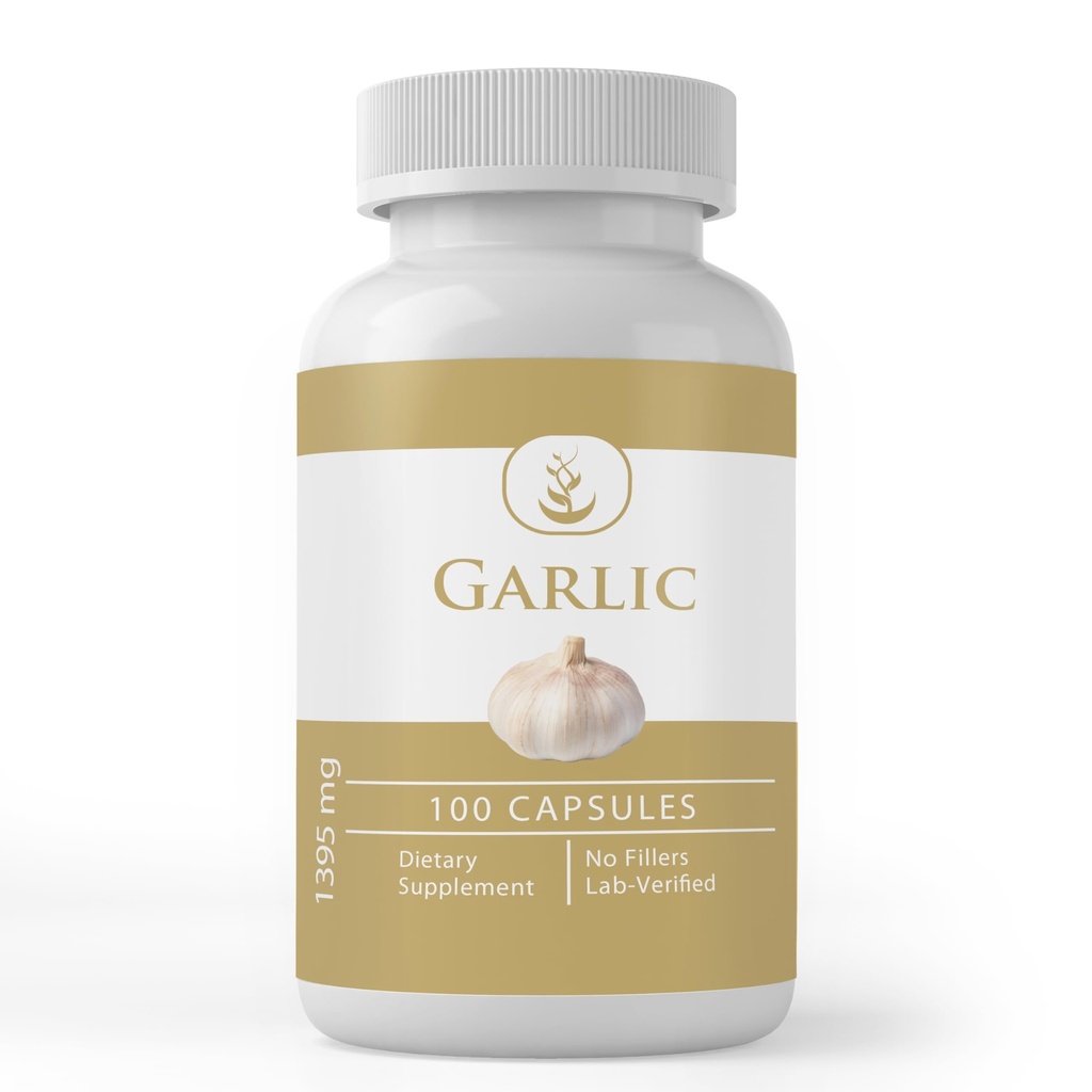 Ingrediente originale capsule de usturoi, (100 capsule) întotdeauna pure, fără aditivi sau fillers, Lab verificate