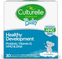 Culturelle Baby Healthy Development Probiotic, Vitamina D, HMO & DHA Packets, ajută la promovarea unui sistem imunitar sănătos & Digestive System* în Bebeluși și copii Vârsta 1+,Gluten Free & Non-GMO, 30 Conte (Pachet de 1)