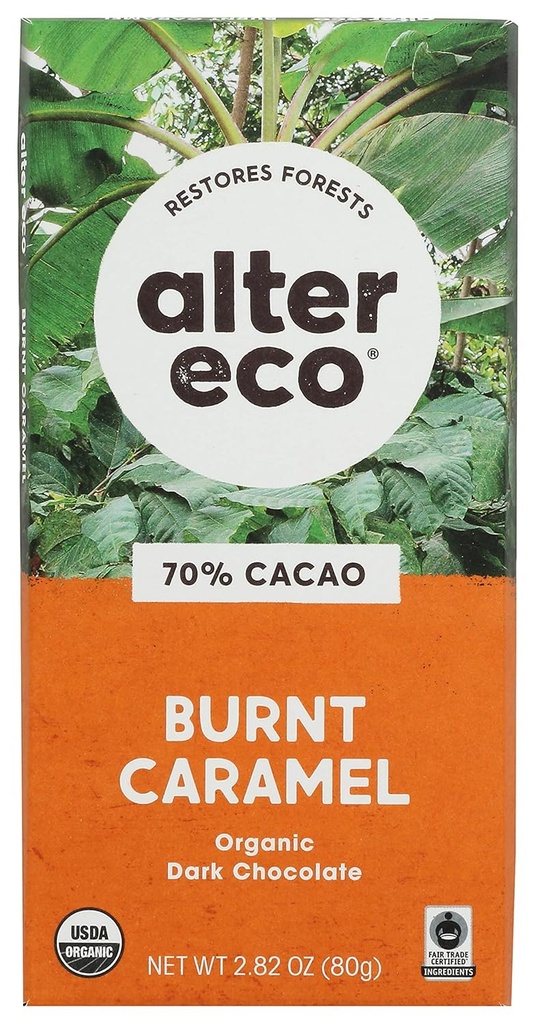 Alter Eco Choc Bar Drk Sltd Brnt Cr, 2.82 Oz (Pachetul 12)