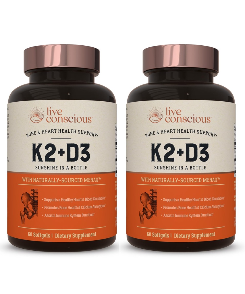 Vitamină conştientă în viaţă K2 MK7 cu supliment D3 