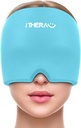iTHEAU Migrene Relief Cap, Soothing Headache Hat, Gel Ice Pack Head Wrap with Hot and Cold Terapie, Headache Relief Cap pentru Sinus, Puffy Eyes, Tensiune și Stressure Relief Blue