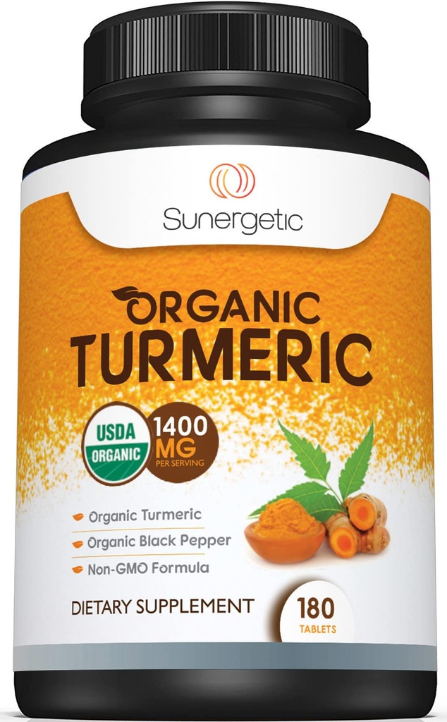Sunergetic USDA Certified Organic Turmeric Supliment 