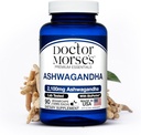 Ashwagandha 2100mg Supliment, Pudră pură Ashwagandha și extract de rădăcină, Bioperine Black Pepper, Made in FDA-Registrate, NSF-Certified Facility, Sprijină niveluri de stres sănătos, 90 capsule