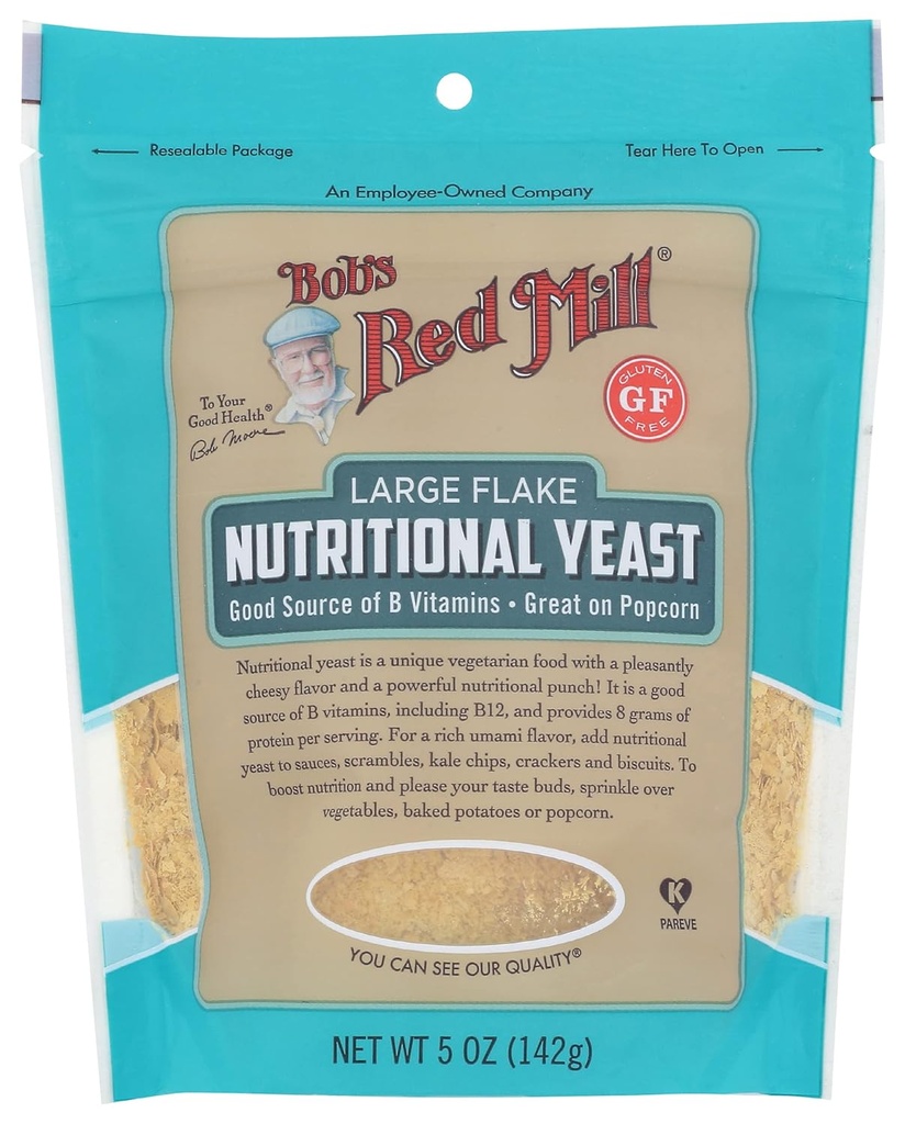 Drojdia nutrițională a lui Bob Mill Red, 5 oz (Pachet de 4) - Vegan, Paleo Friendly, Kosher
