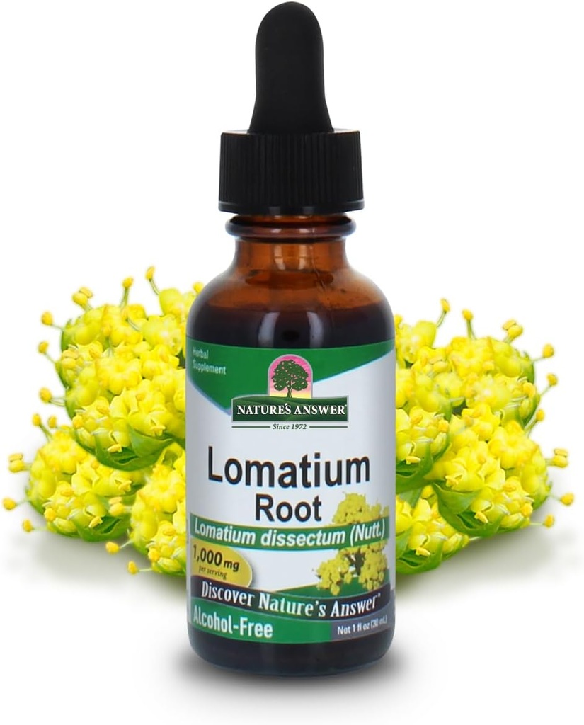 Răspunsul naturii Lomatium rădăcină alcool - 1000 mg - gluten gratuit - plante - 1 fl oz (Pachet de 2)