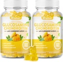 Glucozamină fără zahăr Chondroitin Gumies, extra Putere 1500mg Glucosamină cu Chondroitin MSM & Elderberry & Turmeric, Suplimentul comun de sprijin pentru bărbați și femei muta sănătatea comună gratuită