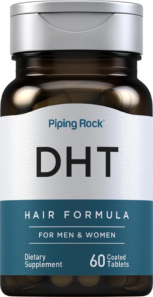 Piping Rock DHT Advanced Hair Formula | 60 Tablets | for Men and Women | Non-GMO, Gluten Free Supplement