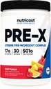 Nutricost Pre-X Xtreme Pre-Workout Complex pulbere, Punch de fructe, 30 Serviri, Vegetarian, Non-GMO și Gluten gratuit