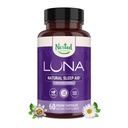 Naturals Nested Luna Sleep Aid - non-Habit Formarea pastile naturale de dormit pentru adulți cu ingrediente naturale - Root Valerian, Melatonina, musetel, Lemon Balm, și mai mult - 60 capsule Vegan