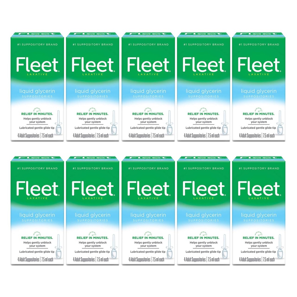 Fleet Liquid Glicerin Sampleries, 4 Count (Pachet de 10)