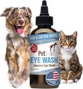 PetSilver picături de ochi pentru câini și pisici - Natural Dog Eye Wash - Ajutor pentru inflamație și iritație - Pet Eye Cleaner și Tear Stain Remover - Formula de argint brevetat - Made in the USA - 4 fl oz