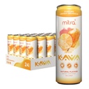 MITRA-9 Băuturi botanice - Orange Dreamsicle Sparkling Kava Bea cu extract de root Kava - Mood Enhancer - Bazat pe plante - Promovează calmul natural & Clarity (12 Fl. Oz) (24)