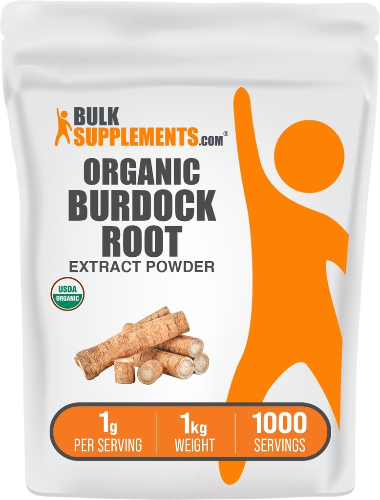 BulkSupplements.com Organic Bredock Root Extract pulbere - Brodock Root Powder, Herbal Supplement - Vegan & Gluten gratuit, 1g per Serving, 1kg (2,2 lbs) (Pachet de 1)