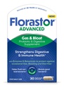 Florastor Advanced Gas and Bloat Probiotic, Digestive Enzime și botanice, Plus Probiotice pentru Sănătate Digestivă, 30 Capsule