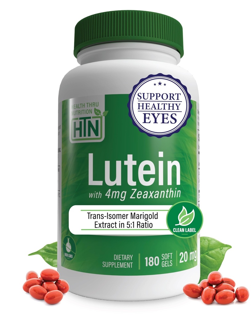 Lutein 20mg cu Zeaxanthin 4mg 180 Softgels 