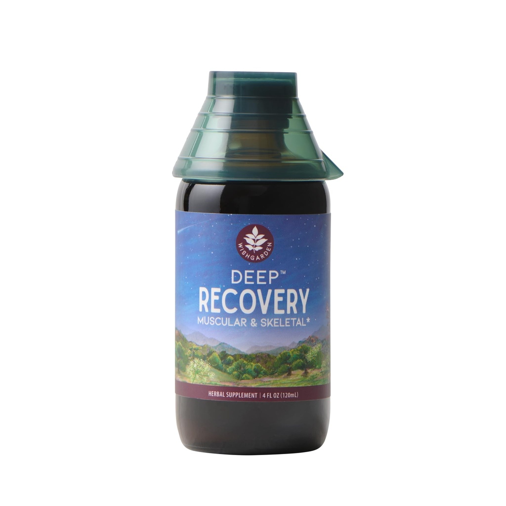 WishGarden Herbs Recovery Deep - Natural Herbal Muscle, tesut & Joint Supplement with Turmeric Curcumin, Adrese Root Cause of Lingering Issues & Promovează răspuns inflamator sănătos, 4oz