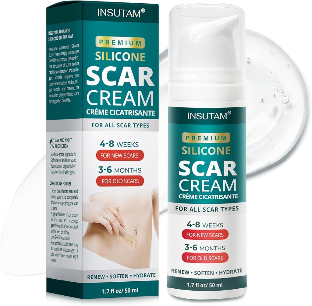 Silicon Cicatrice Gel pentru cicatrici de piele: Scar Demontare Gel 1.7 Oz (50 G) - Pentru bărbați și femei în vârstă de 20-45 de ani, care sunt tulburate de cicatrici-reduce cauzate de chirurgie, arsuri, sau scalduri - Utilizarea ziua de noapte