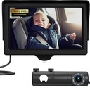 Camera de masina pentru copii, HD Display masina pentru copii Oglinda cu vedere de noapte, 4,3 inch Camera de masina pentru copii cu monitor Wide Clear View, camera de backSeat fata in spate fata de Baby Economisit