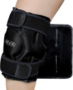 Înveliș de gheață REVIX pentru Knee Discomfort, Genți de gheață reutilizabile Wrap cu terapie comprimat rece pentru dureri musculare, promovează recuperare post-workout, moale Plush Lining, negru