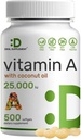 DEAL SUPLEMENT Vitamina de mare potenta A 25000 UI, 500 Softgels ulei de cocos 