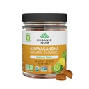 INDIA ORGANIC Ashwagandha Gumies for Men & Women - Stres Supplement, KSM-66 Ashwagandha Root, Extra Force, Calm Chews, Vegan, Non-GMO - Lemon Lime, 60 Gummies