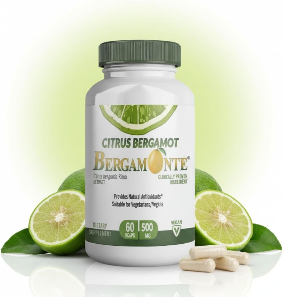 Citrus Bergamot Supliment (Citrus Bergamia) 1000 mg per Serving (2) 60 Capsule Vegane - Bergamonte brevetat