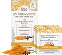 GuruNanda Golden Imunity Instant Drink Mix with Turmeric & Black Pepper - Rich in Antioxidanti pentru a sprijini sistemul imunitar si sanatatea digestiva - Saffron & Almond Flavored, On-The-Go Sachete (30 Count)