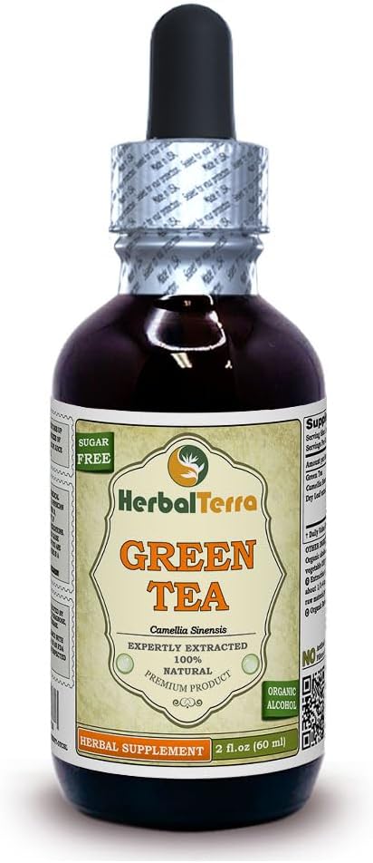 Ceai verde din plante Terra LLC (Camellia Sinensis) Tinctură, frunze uscate organice Extract lichid 2 oz