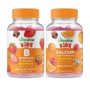 Complex B Lifeable Copii + Calciu cu vitamina D Copii, Gume Bundle - mare Tasting, Supliment de vitamine, Gluten gratuit, OMG gratuit, Gummy mesteca