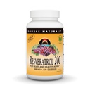 Sursa Naturals Resveratrol 200 mg pentru inima si imbatranire sanatoasa - 120 Capsule vegetariene