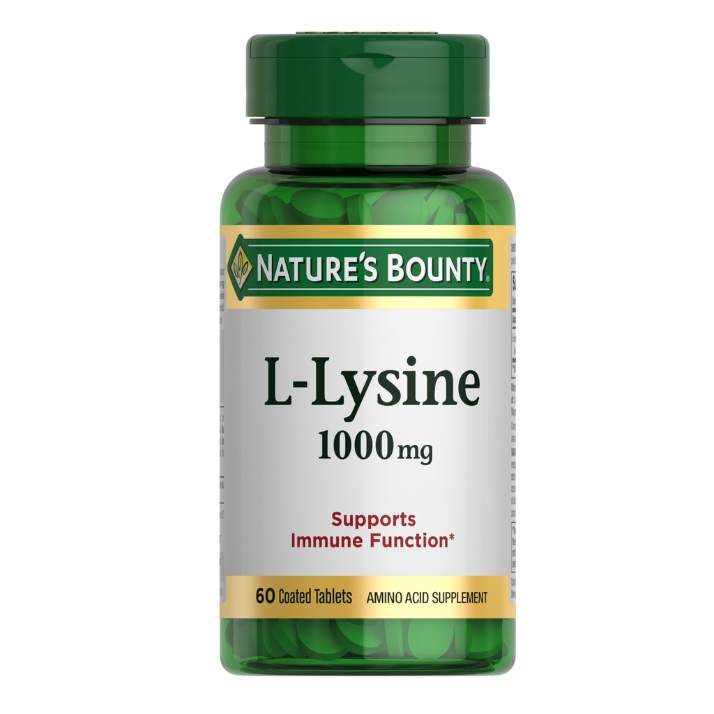Natura's Bounty L-Lysine 1000 mg, 60 comprimate (Pachet de 3)