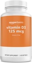 Basics - Vitamina D3, 125 mcg, 60 Softgels (1 per servire), Gluten Free