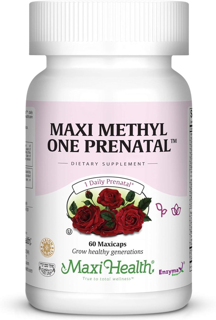 Maxi 1 pe zi Formula prenatală cu Folat metilat și fier blând, 60 Conte