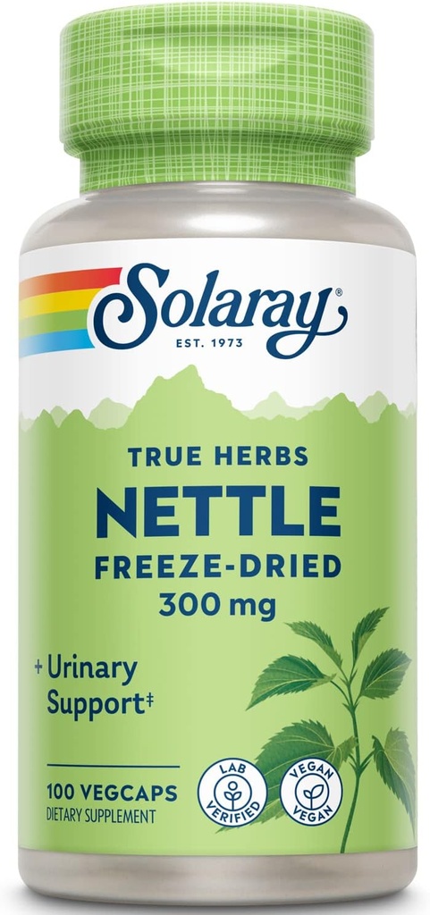 SOLARAY Nettle Leaf Freeze uscat, Veg Cap (Btl-Plastic) 300mg