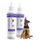 Zâmbet Paws Animale de companie medicamentate Tris Flush Dog Cleaner Soluţie şi tratament infecţie pentru câini şi pisici Culoare ureche pentru câini Cleaner pentru câini & pisici - Cat & Dog Spalatul urechii conţine Ketoconazol 12 oz