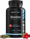 Controlul vezicii urinare Supliment - Controlul vezicii urinare pastile - Blend potent de ulei de semințe de dovleac, Extract de merișoare și vitamina D3 - Tratamentul infecției cu tract urinar pentru femei și bărbați - 60Ct